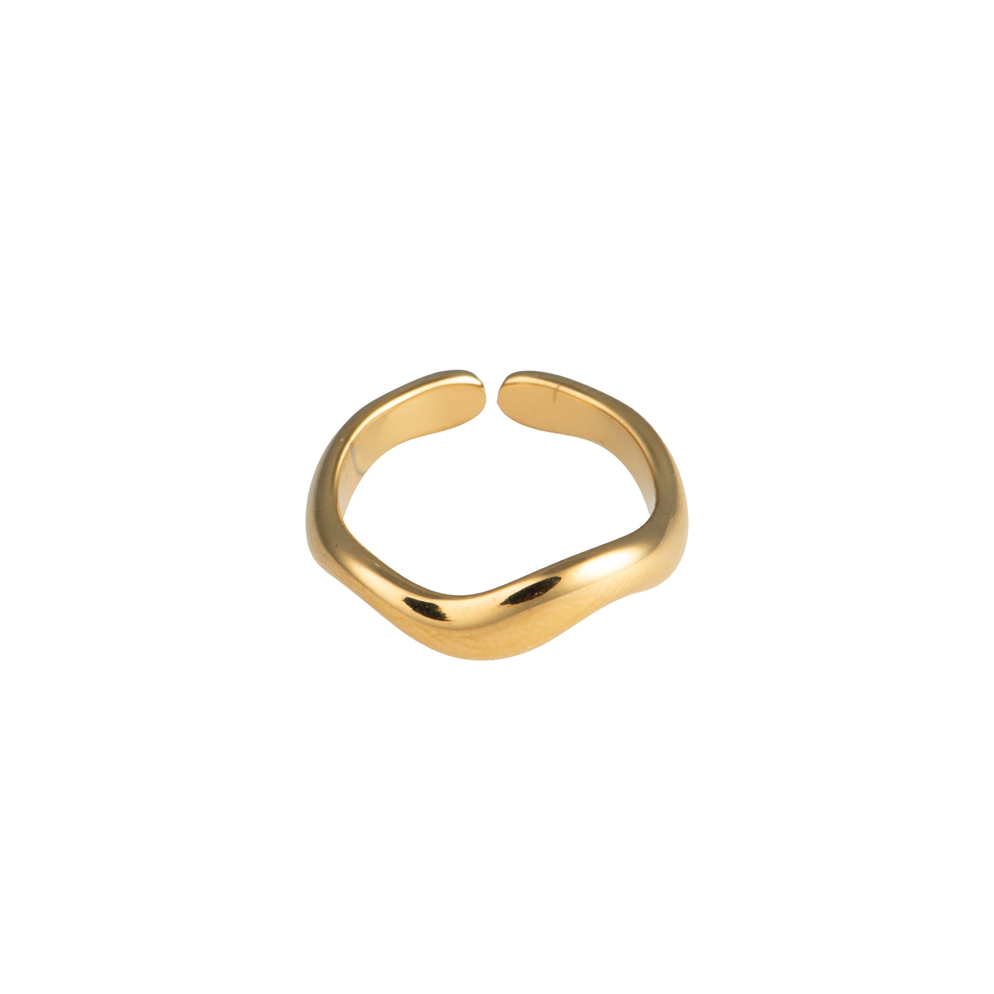 Anello dorato - Anello Gold Wavy - FOTO 2