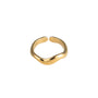 Anello dorato - Anello Gold Wavy - FOTO 2