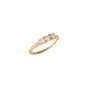 Anello dorato con zirconi - Anello Gold Trilogy