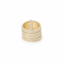 Anello in argento 925 - Anello Gold Crystal Waterfall - ORO - FOTO 3