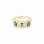 Anello in argento 925 con zirconi - Anello Emerald Gold Trilogy - FOTO 3