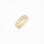 Anello in argento 925 con zirconi - Anello Gold Endless Glow Band