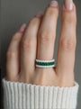 Anello in argento 925 con zirconi - Anello Triple Emerald-Band - FOTO 2