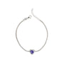 Bracciale con cuore in argento 925 - Bracciale Tennis Silver Heart Violet