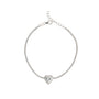 Bracciale con cuore in argento 925 - Bracciale Tennis Silver Heart Clear