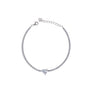 Bracciale con cuore in argento 925 - Bracciale Tennis Heart Clear