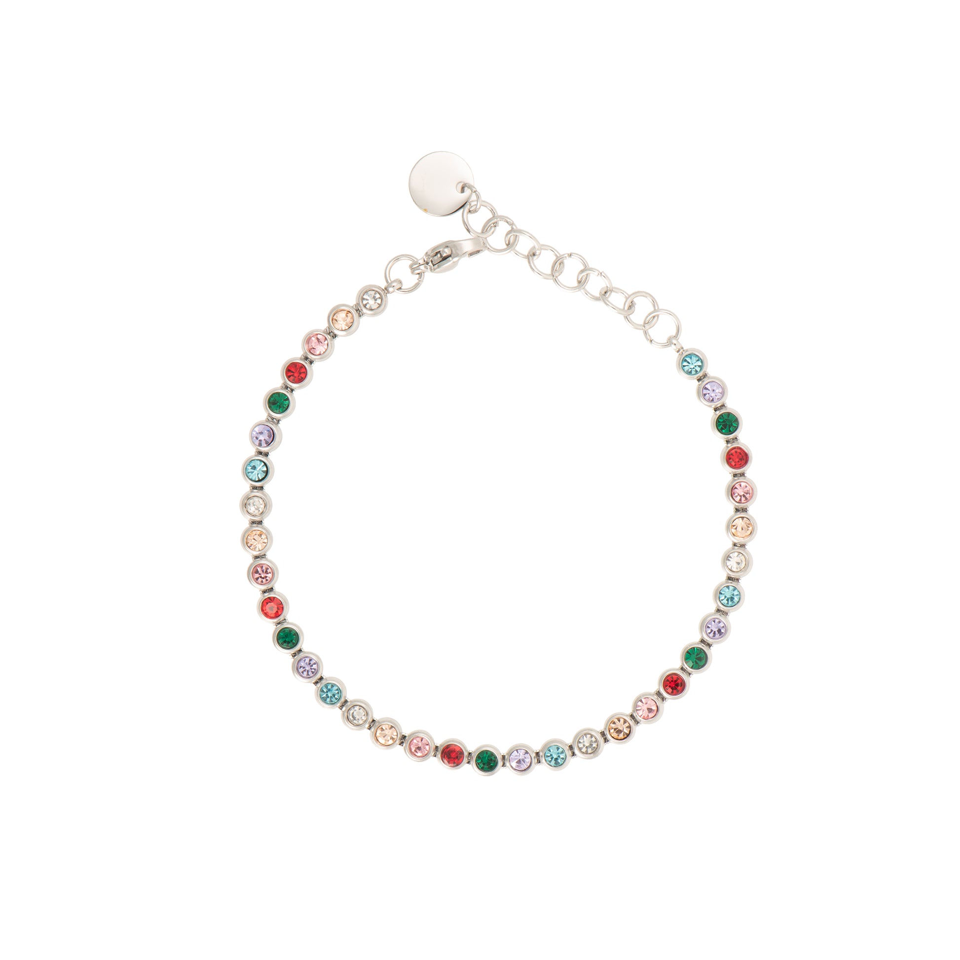 Bracciale - Bracciale Crystal Circle Silver - MULTICOLOR