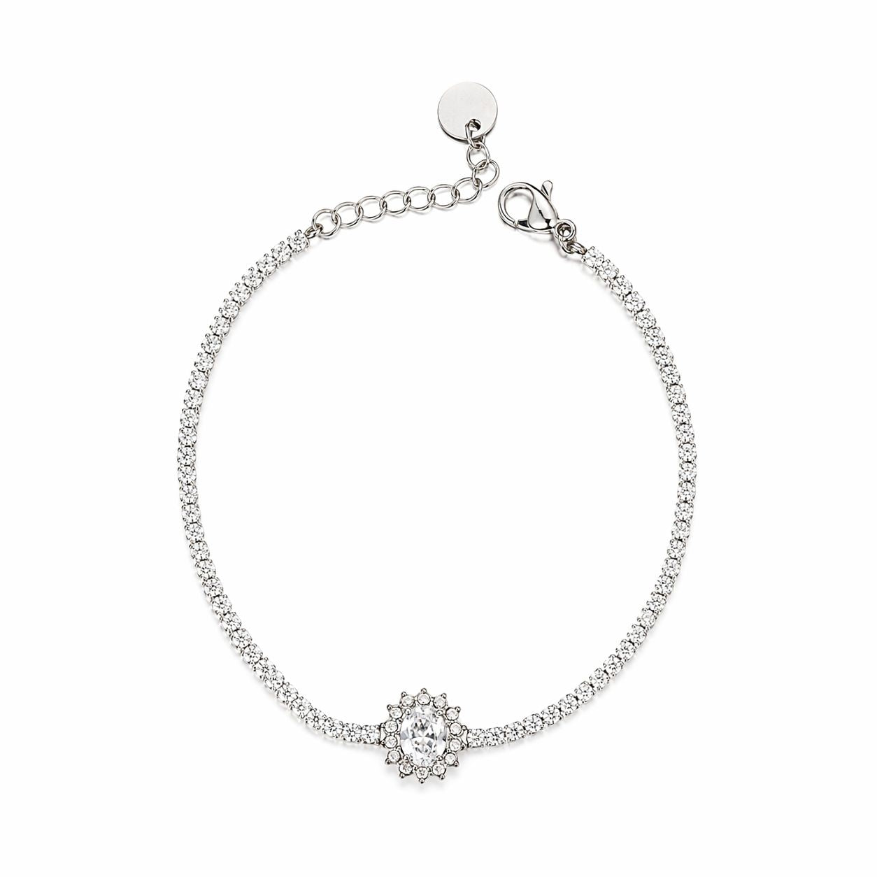 Bracciale - Bracciale Silver Majestic Crystal Tennis - BIANCO