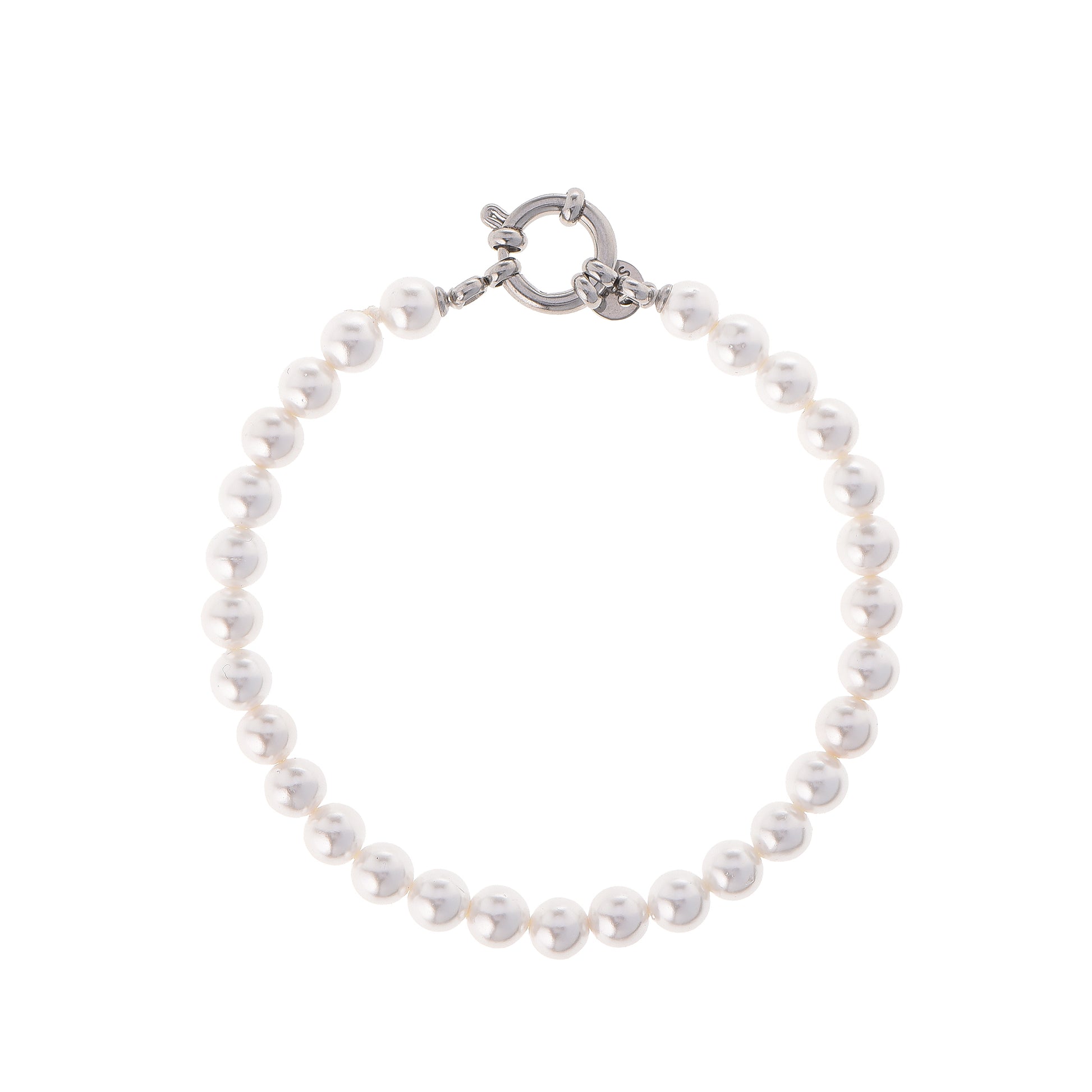 Bracciale argentato - Bracciale Pearl Ring Lock 0,6