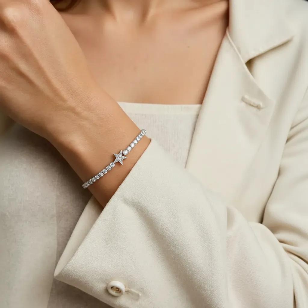 Bracciale con charm - Bracciale Silver Tennis Charms - FOTO 2