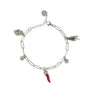 Bracciale con cuore con charm in acciaio inossidabile - Bracciale Scaramanzia Charm – Napoli Vibes