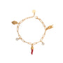 Bracciale con cuore con charm in acciaio inossidabile - Bracciale Scaramanzia Charm – Napoli Vibes - ORO