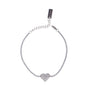 Bracciale con cuore con zirconi - Bracciale Romantic Silver Heart Tennis