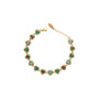 Bracciale con cuore dorato - Bracciale Golden Crystal Heart - VERDE