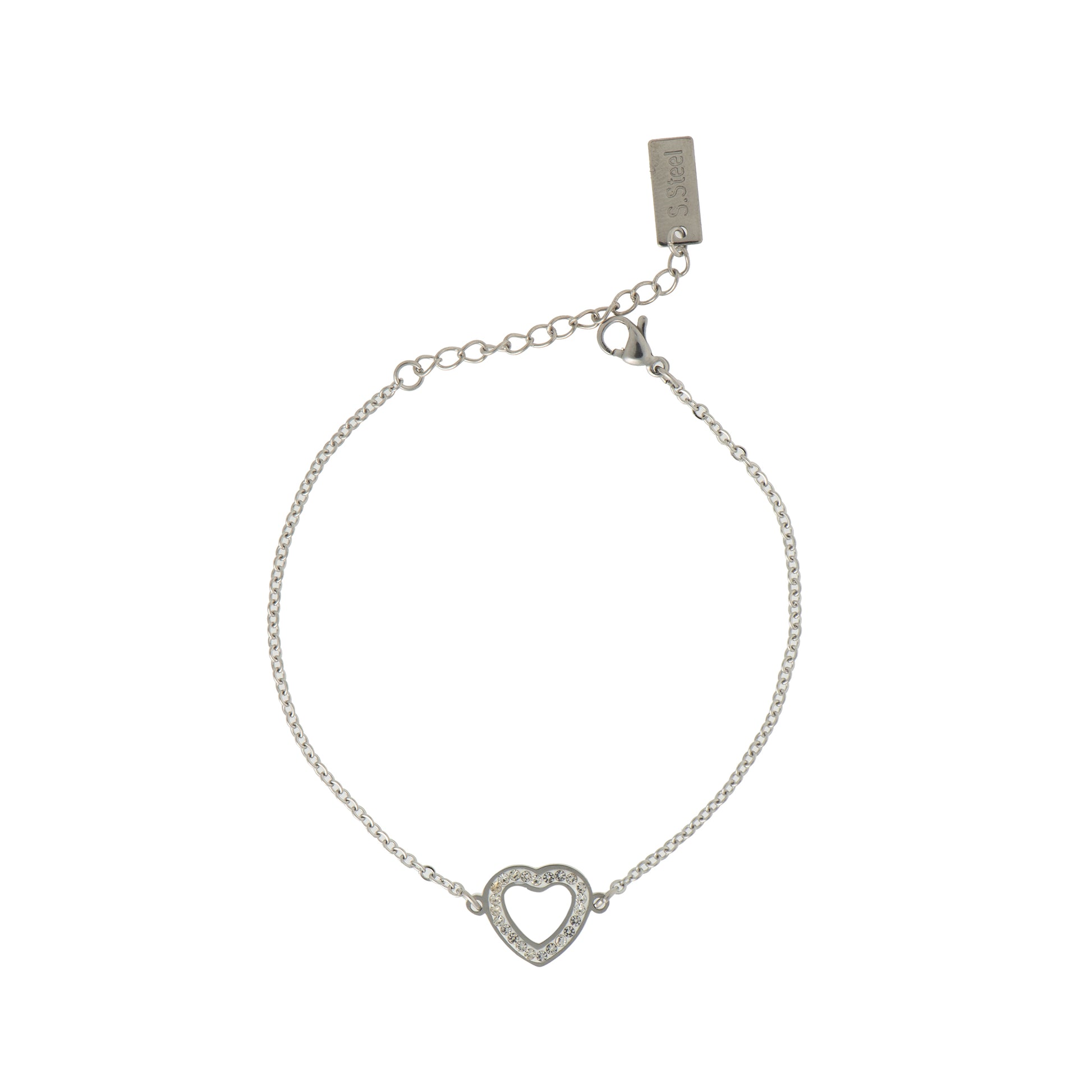 Bracciale con cuore in acciaio inossidabile - Bracciale Infinite Heart