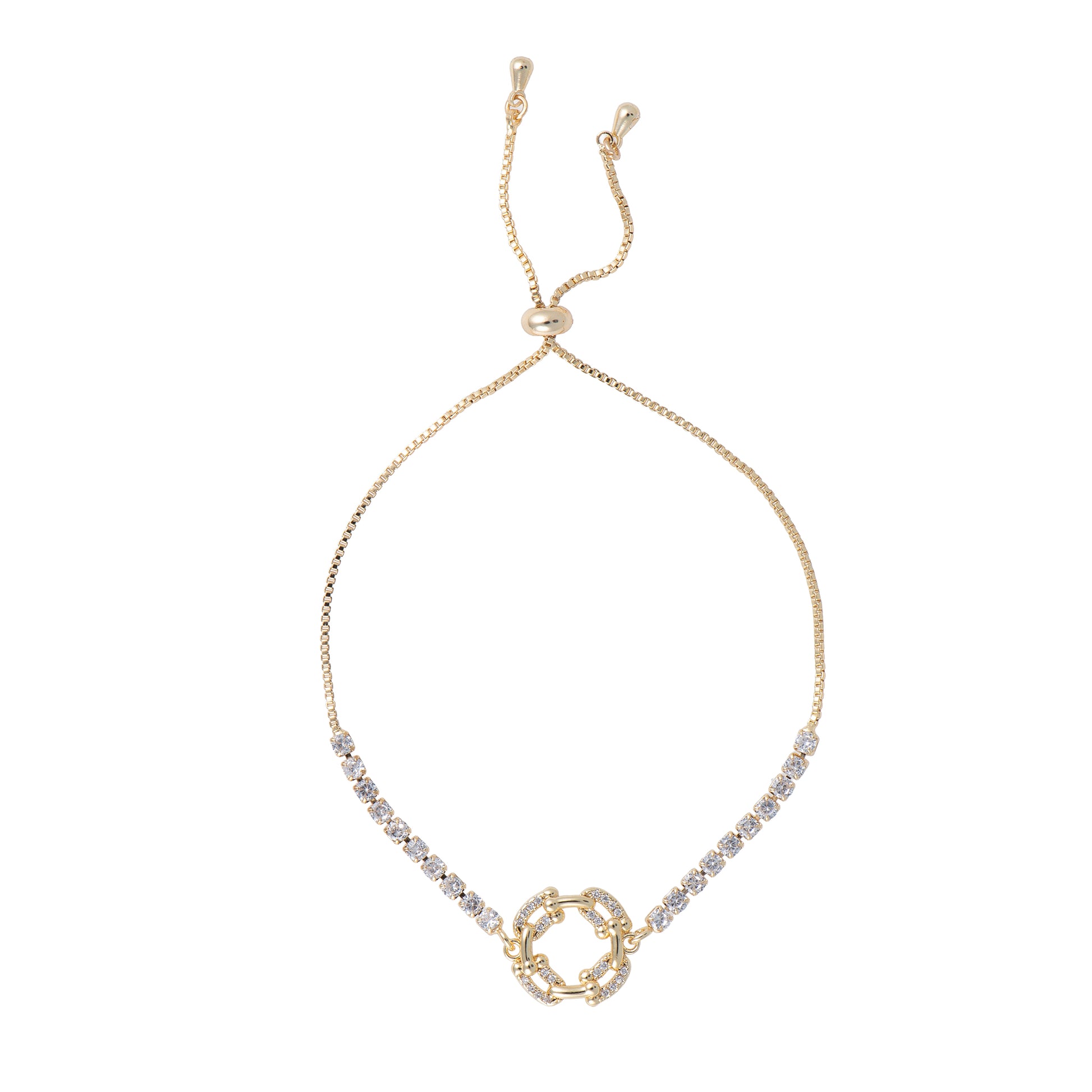 Bracciale con zirconi - Bracciale Circle of Light - ORO