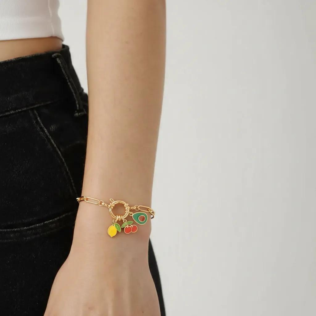 Bracciale dorato - Bracciale Fruit Garden Chain - LEMON - FOTO 2