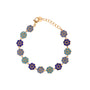 Bracciale dorato - Bracciale Golden Azure & Sapphire Crystal Flower