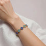 Bracciale dorato - Bracciale Golden Azure & Sapphire Crystal Flower - FOTO 2
