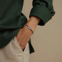Bracciale dorato - Bracciale Golden Majestic Crystal Tennis - BLU - FOTO 2