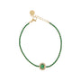 Bracciale dorato - Bracciale Golden Majestic Crystal Tennis - VERDE