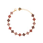 Bracciale dorato - Bracciale Golden Ruby & Rose Crystal