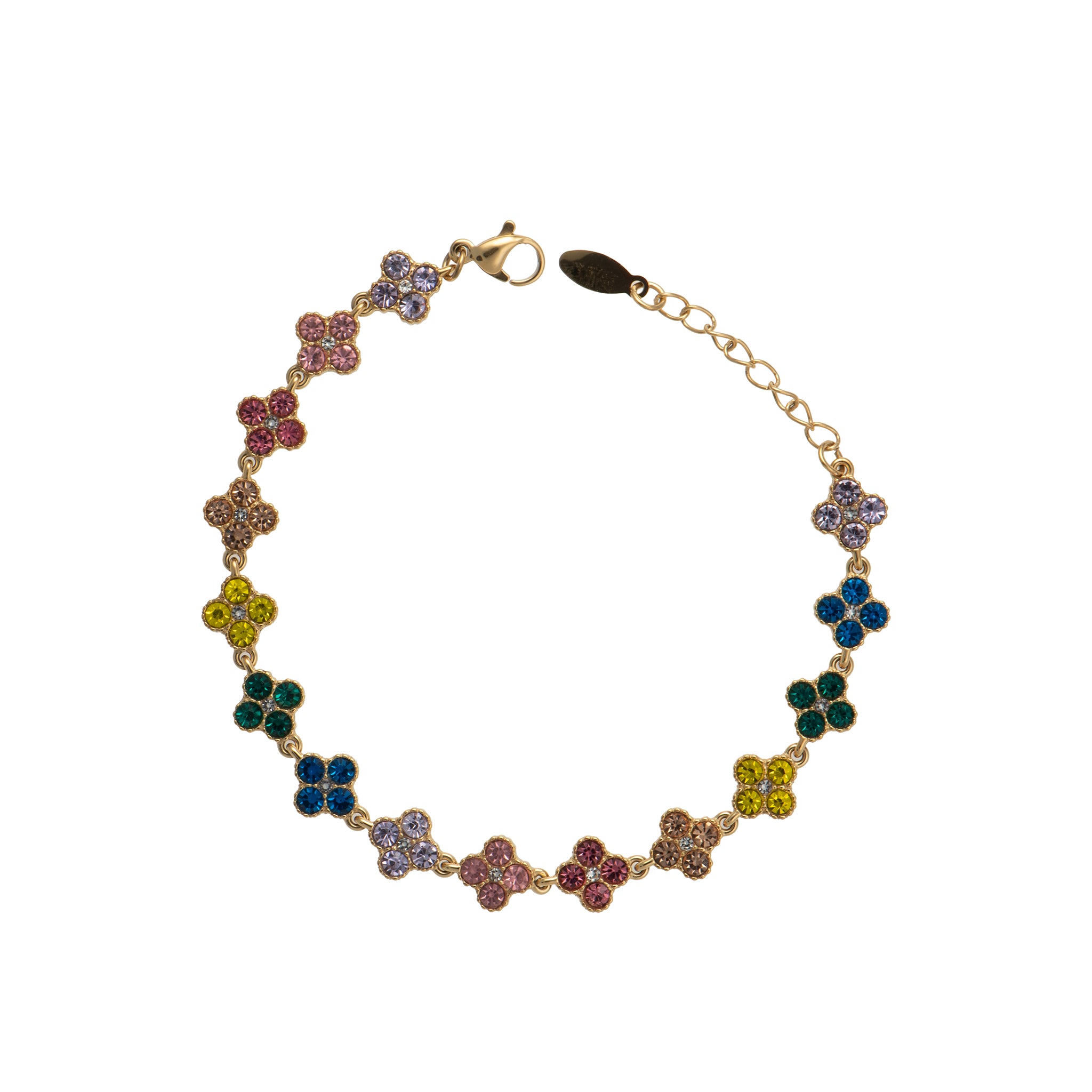 Bracciale dorato - Bracciale Golden Sparkling Rainbow - MODELLO 2