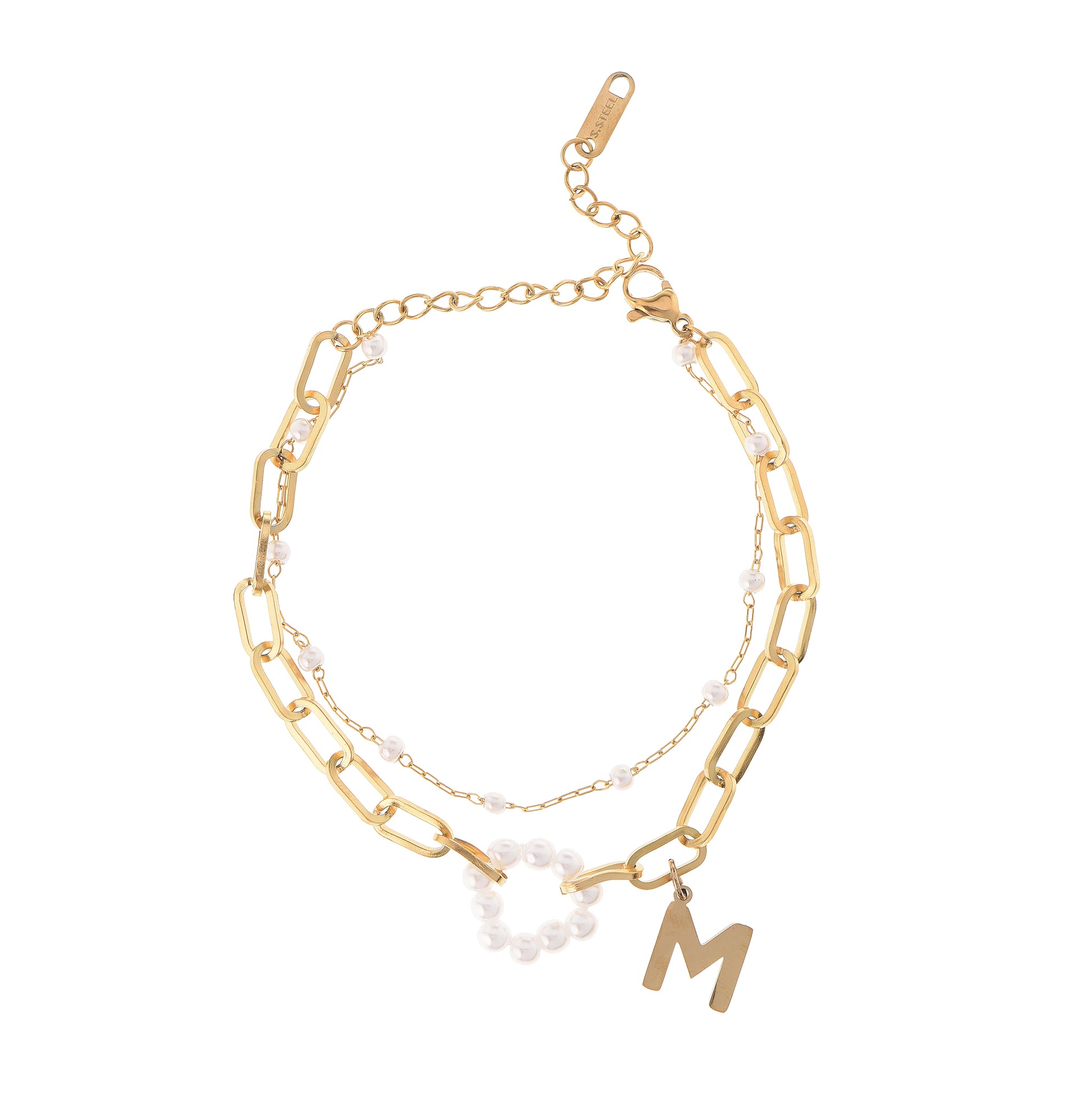 Bracciale dorato - Bracciale M-Pearl Essence