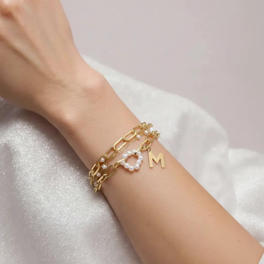 Bracciale dorato - Bracciale M-Pearl Essence - Foto 2