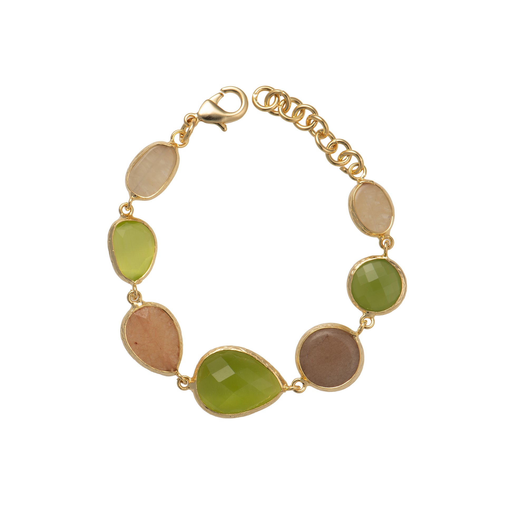 Bracciale dorato - Bracciale Mediterranea Green Brown