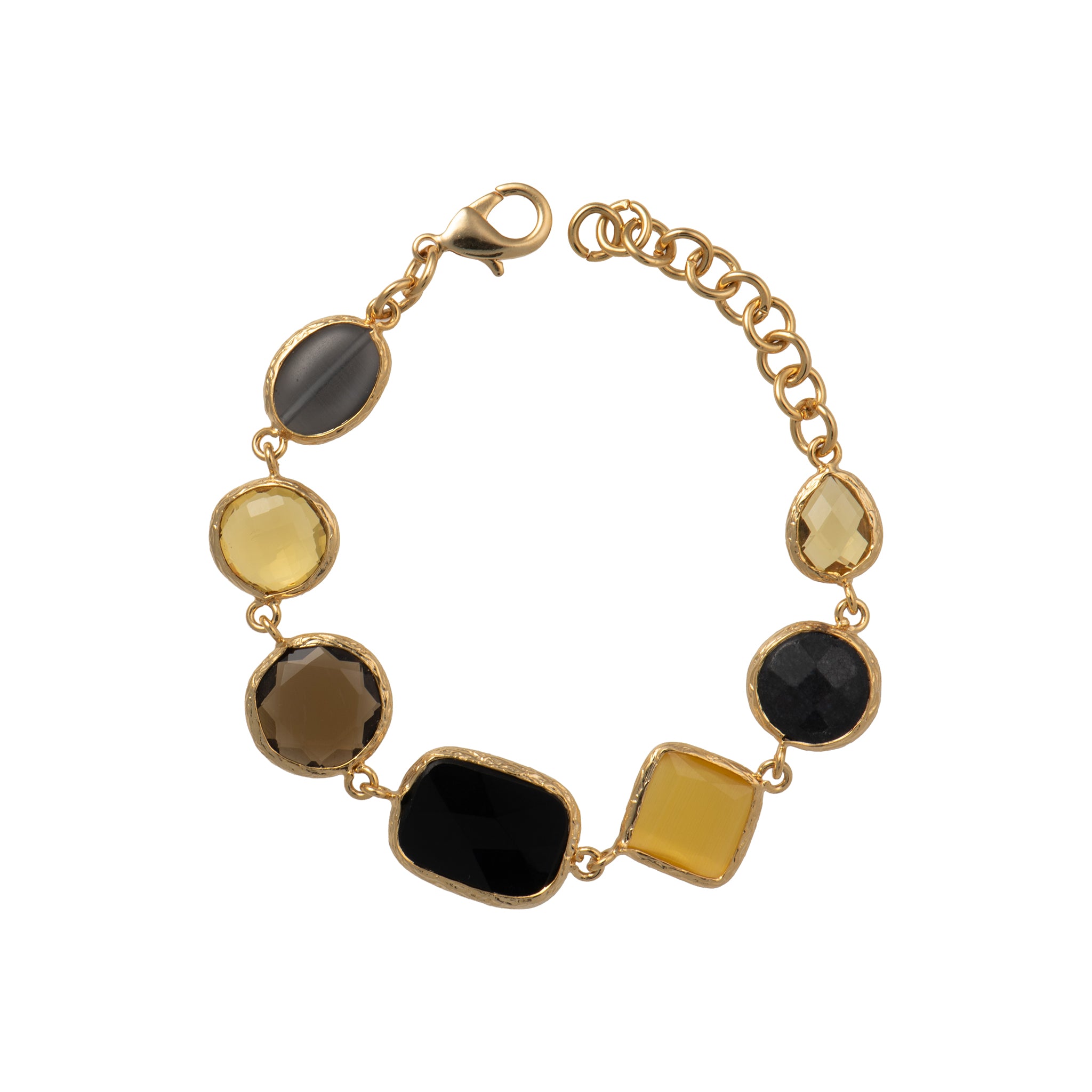 Bracciale dorato - Bracciale Mediterranea Yellow Black