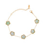 Bracciale dorato - Bracciale Quadrifoglio Aqua Gold