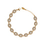Bracciale dorato - Bracciale Royal Gemstone - BIANCO