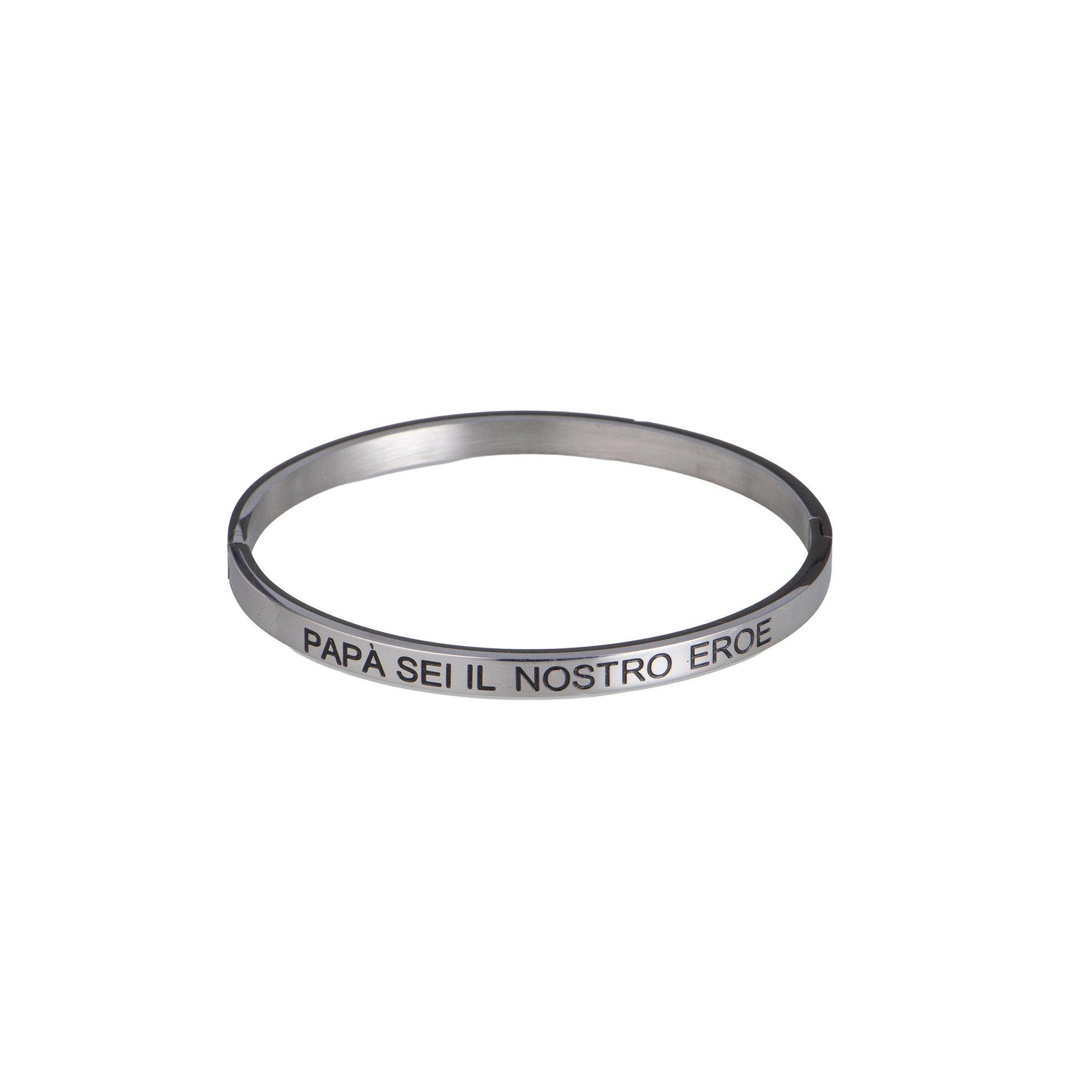 Bracciale in acciaio inossidabile - Bracciale Rigido Hero Dad - FOTO 2