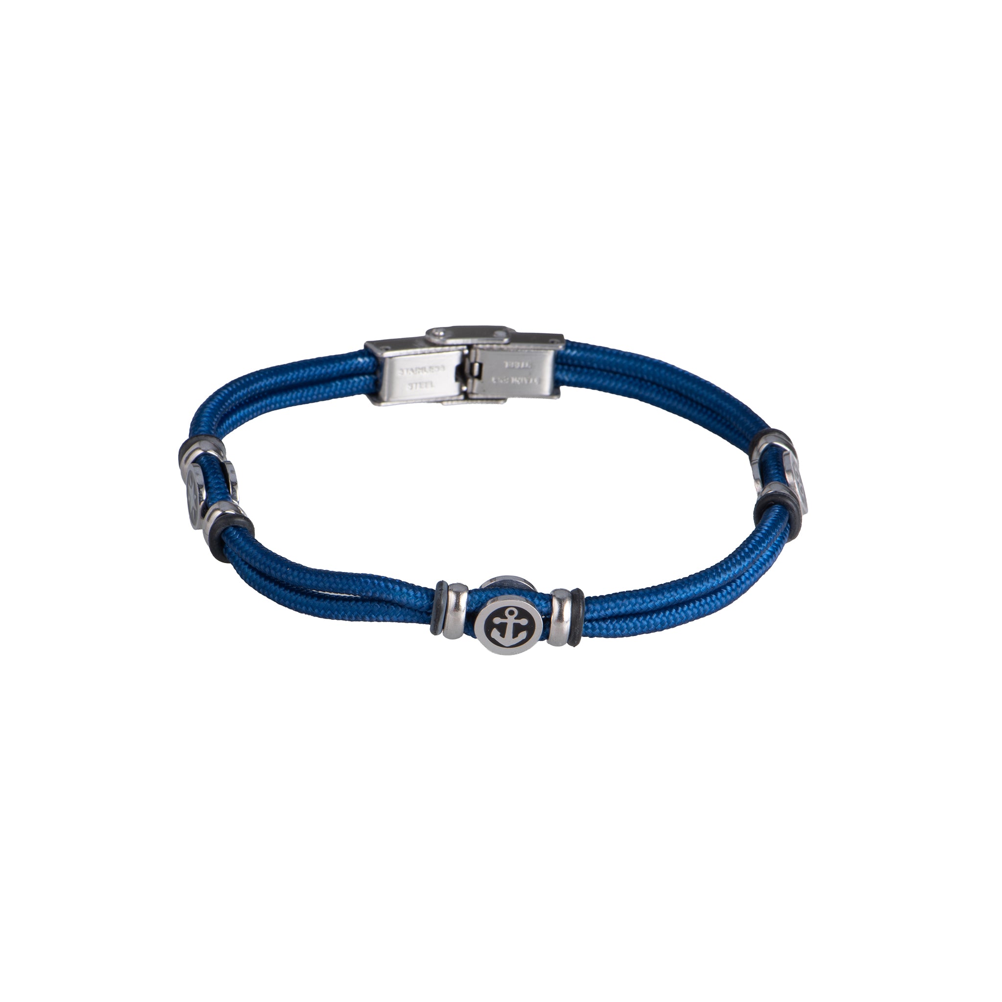 Bracciale in acciaio inossidabile - Bracciale Uomo Nautical Anchor - BLU