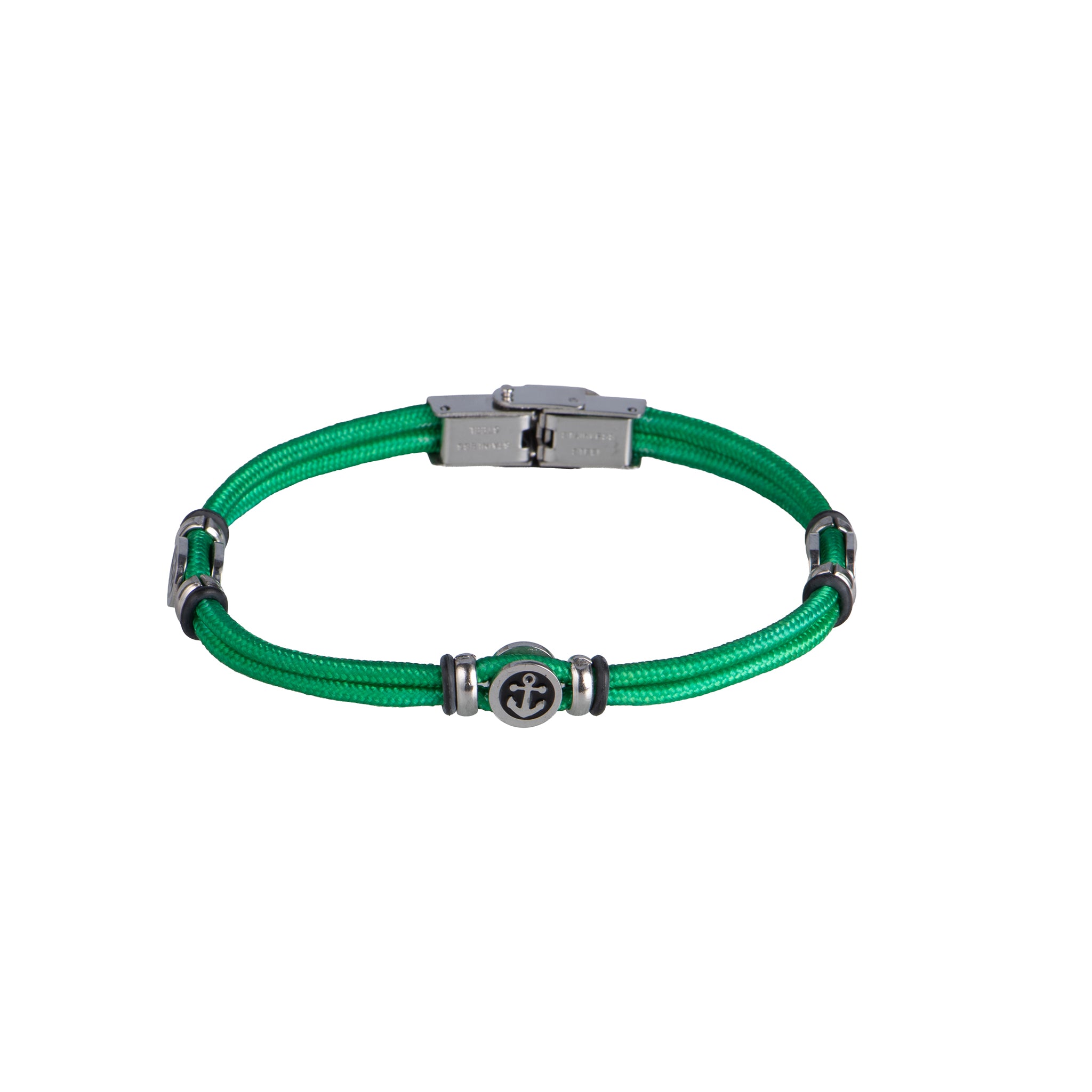 Bracciale in acciaio inossidabile - Bracciale Uomo Nautical Anchor - VERDE