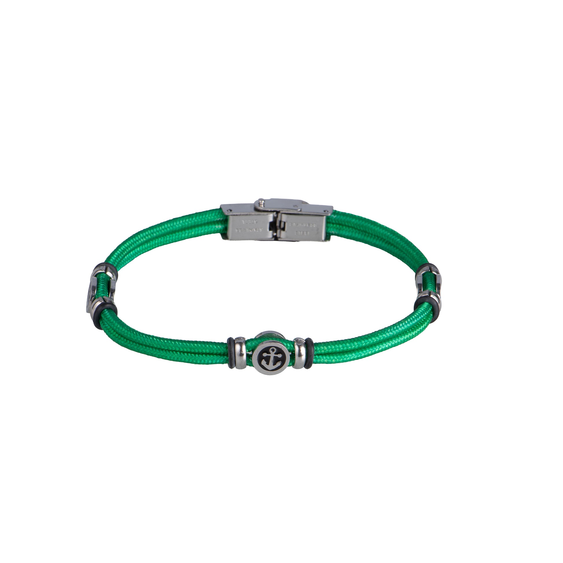 Bracciale in acciaio inossidabile - Bracciale Uomo Nautical Anchor - VERDE