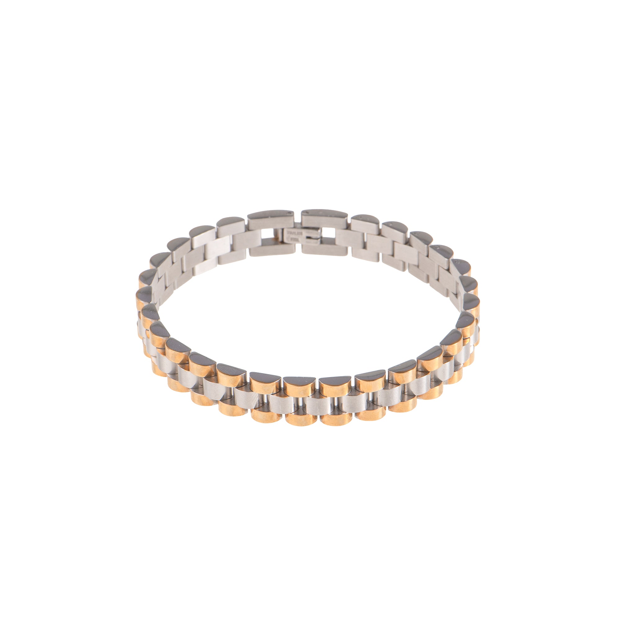 Bracciale in acciaio inossidabile - Bracciale Uomo Timepiece Gold