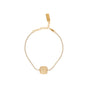 Bracciale pendenti dorato con zirconi - Bracciale Romantic Gold Square