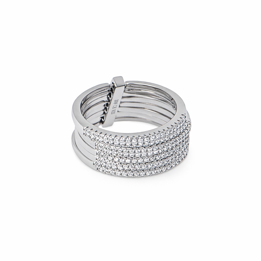 Anello in argento 925 - Anello Crystal Waterfall