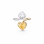 Anello con cuore in argento 925 - Anello Pure Love Duo