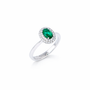 Anello in argento 925 con zirconi - Anello Luce Eterna Emerald