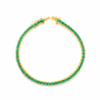 Gioiello in argento 925 - Tennis Gold Emerald