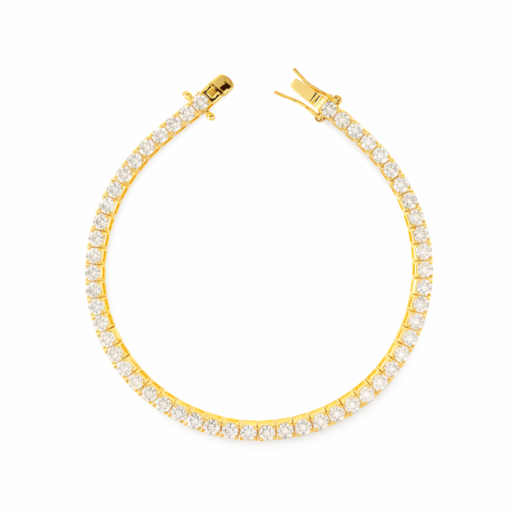 Bracciale in argento 925 con zirconi - Bracciale Royal Gold Infinity