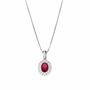 Collana pendenti in argento 925 - Collana Luce Eterna Ruby Red