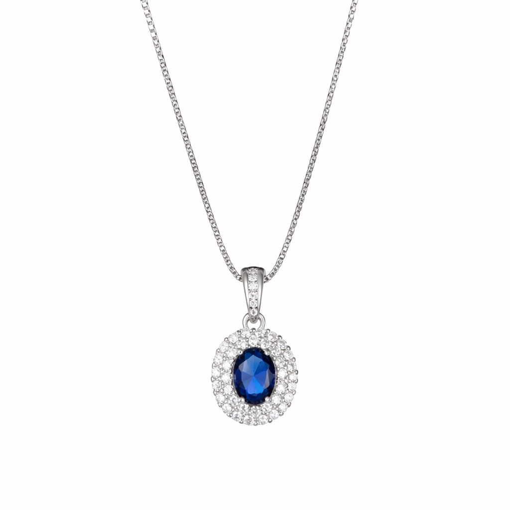 Collana pendenti in argento 925 - Collana Luce Eterna Blue Royale