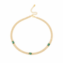 Collana in argento 925 - Collana Emerald Square Gold