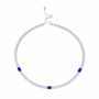 Collana in argento 925 - Collana Sapphire Square Silver