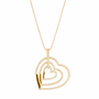 Collana pendenti con cuore in argento 925 - Collana Much love Gold