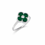Anello in argento 925 - Anello Lucky Argento 925 Green